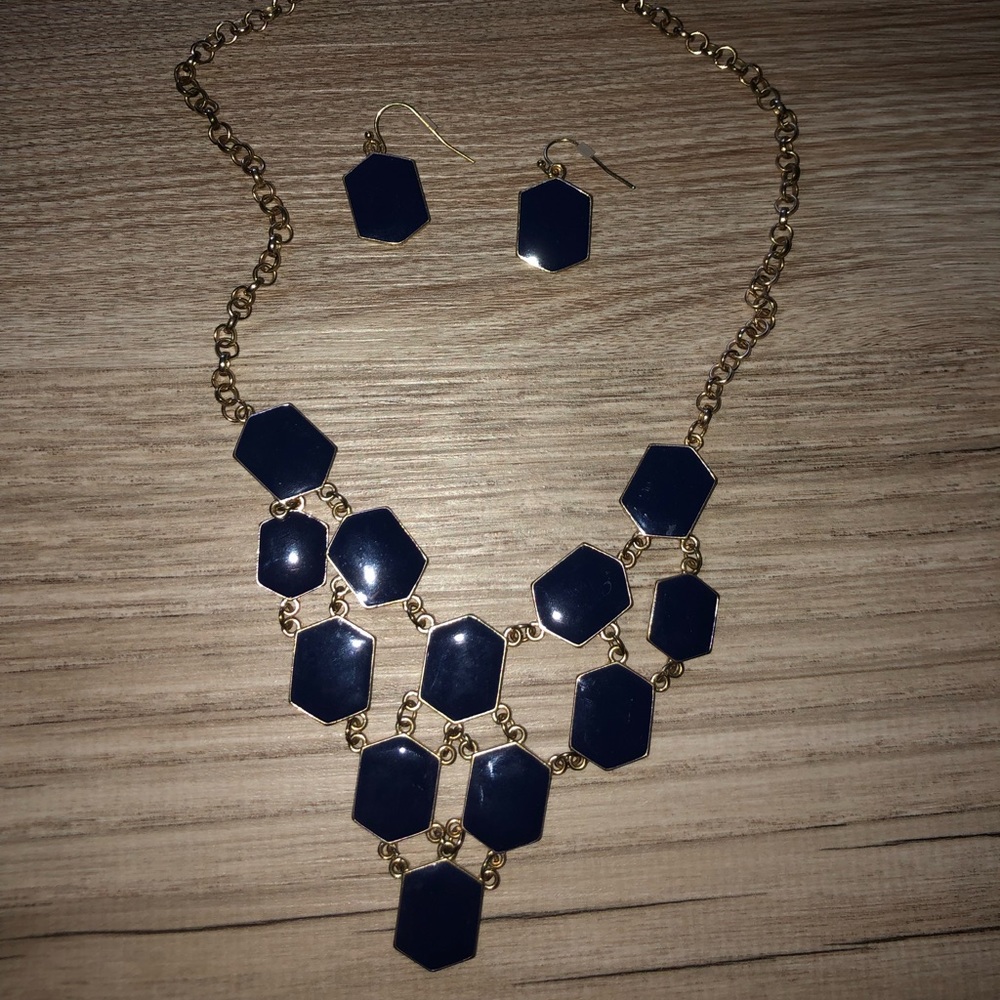 Charming Charlie’s navy blue necklace